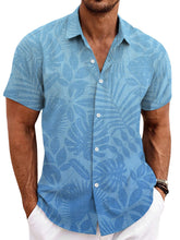 Solid Color Short Sleeve Cardigan Beach Shirt